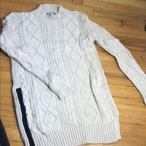 Banana Republic leather zipper sweater